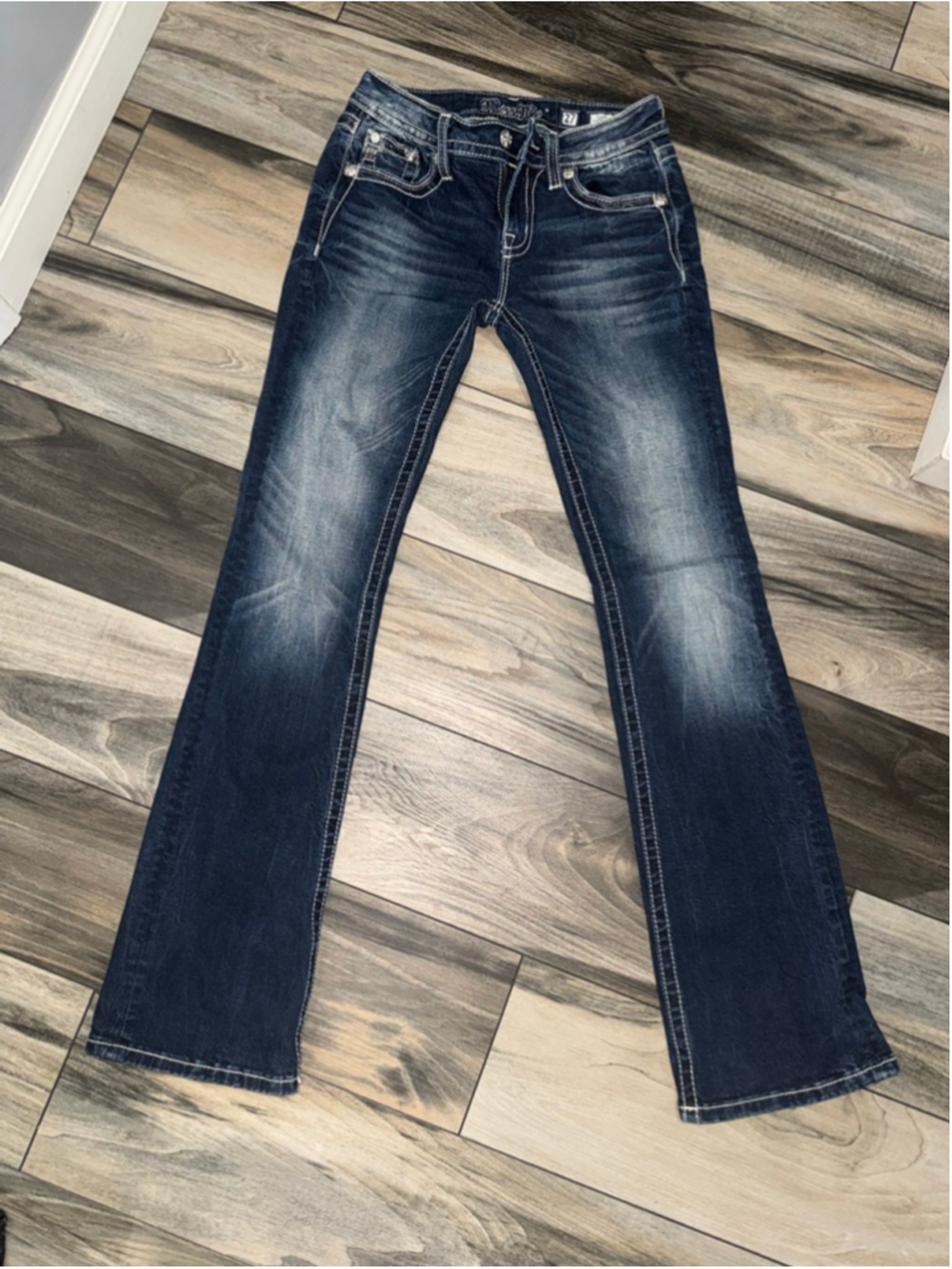 MissMe women’s denim jeans size 27 rhinestone bling ￼